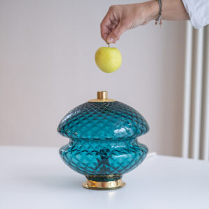 Stolní lampička skleněná / Sklárny Desná