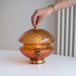 Stolní lampička skleněná / Sklárny Desná